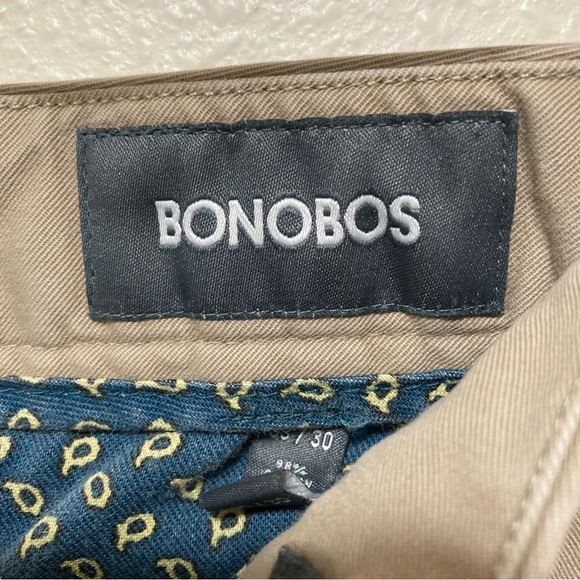 Bonobos MEN’S Slim Fit Flat Front Cotton Chino Pants (33x30) Beige - Picture 5 of 16